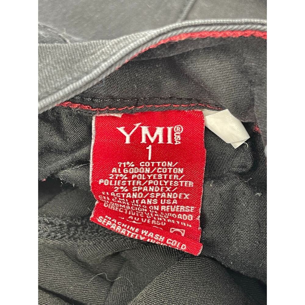 YMI Wanna Betta Butt Black Wash Denim Skinny Jeans Junior's Size 1 - Picture 8 of 8